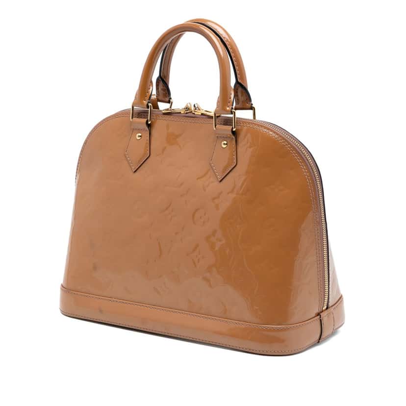 Louis Vuitton Monogram Vernis Alma PM Brown Leather Very good condition - Back View