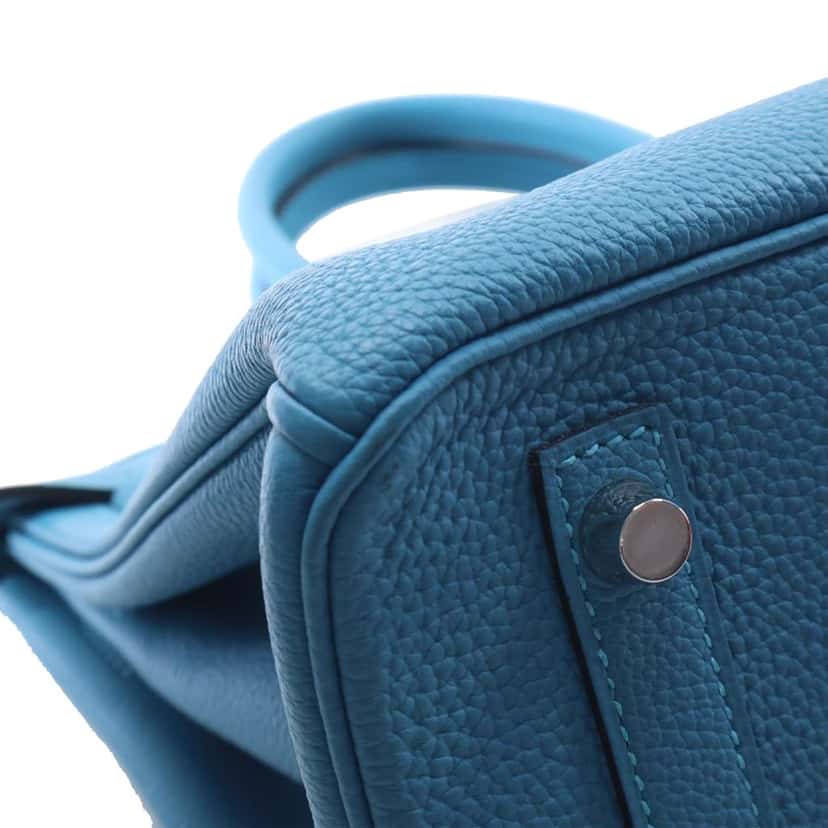 Hermès Togo Birkin Retourne 30 Blue Leather Very good condition - Box View