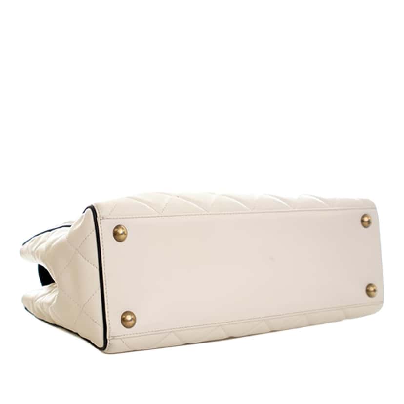 Chanel CC Quilted Calfskin Portobello Tote White Leather Very good condition - Box View