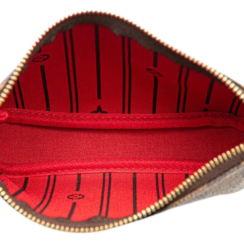Louis Vuitton Damier Ebene Trunks and Bags Mini Pochette Accessoires Brown Canvas Very good condition - Model View