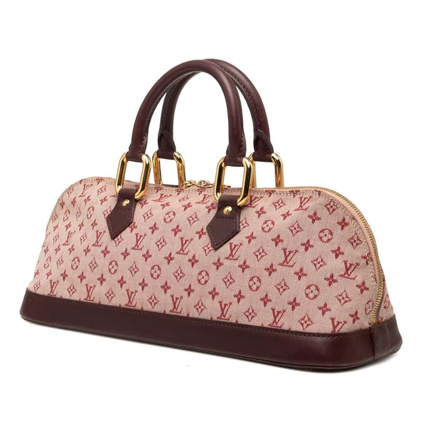 Louis Vuitton Monogram Mini Lin Alma Horizontal Red Very good condition - Back View
