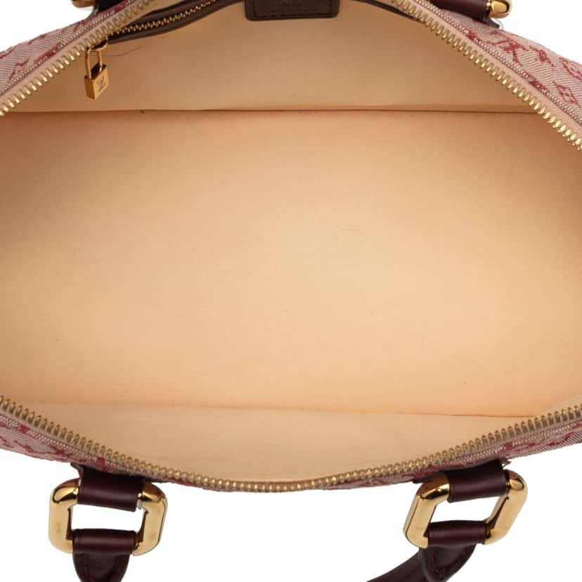 Louis Vuitton Monogram Mini Lin Alma Horizontal Red Very good condition - Model View