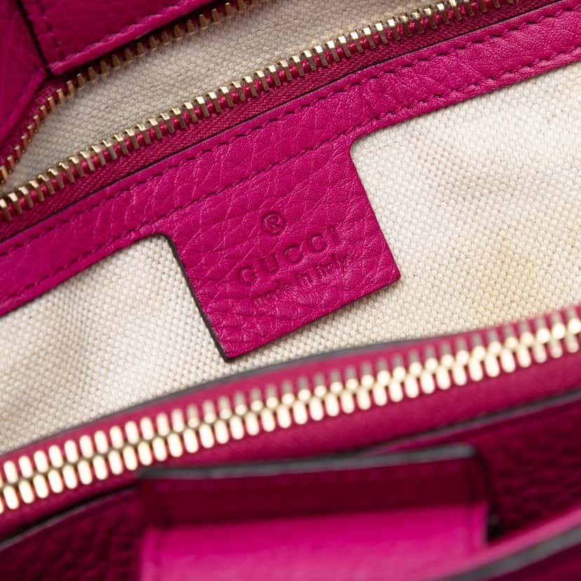 Gucci Medium Calfskin Bamboo Shopper Satchel Pink Leather Very good condition - Box View