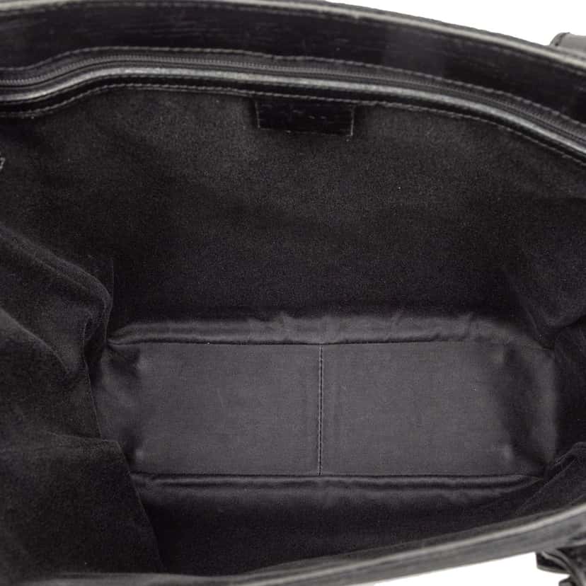 Gucci GG Canvas Bamboo Tote Black Very good condition - Model View
