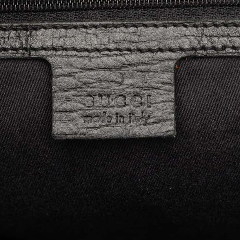 Gucci GG Canvas Bamboo Tote Black Very good condition - Box View