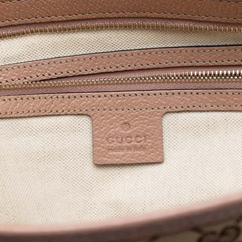 Gucci GG Canvas and Leather Bree Tote Beige Very good condition - Box View