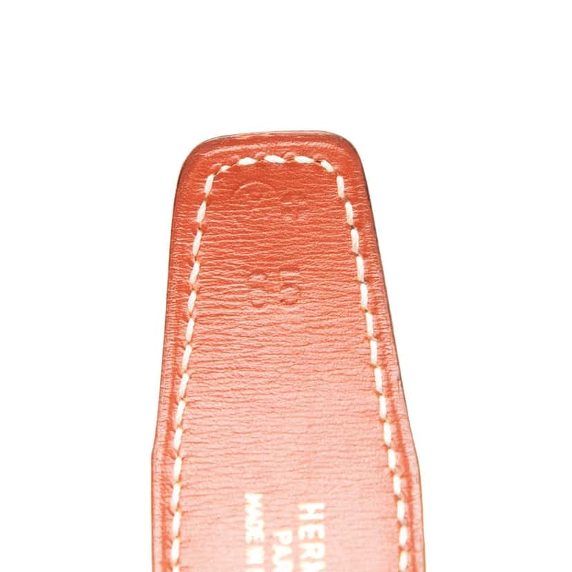 Hermès Box Calf Chaine d Ancre Reversible Belt 65 Blue Leather Very good condition - Box View