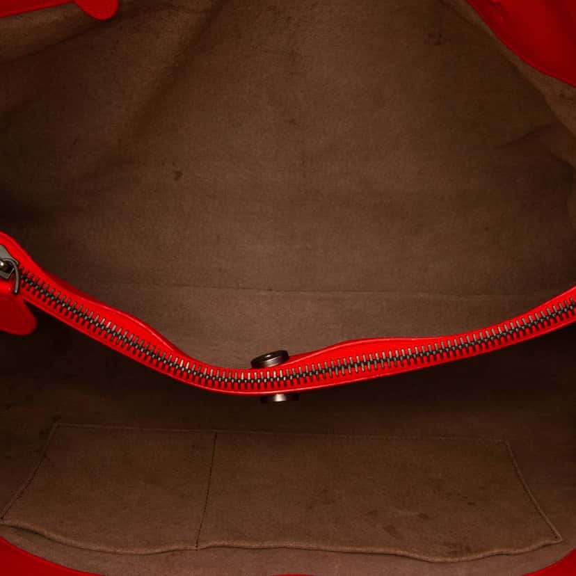 Bottega Veneta Medium Nappa Intrecciato Double Chain Tote Red Leather Very good condition - Model View