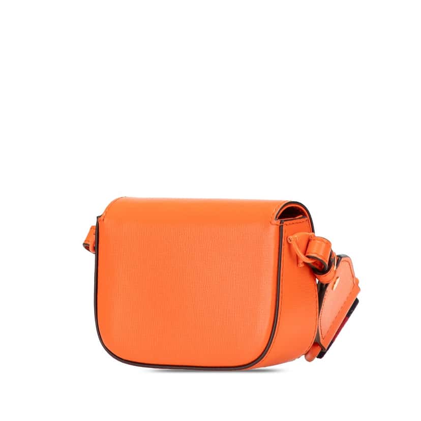 Gucci Mini Leather Horsebit 1955 Web Satchel Orange Leather Very good condition - Back View