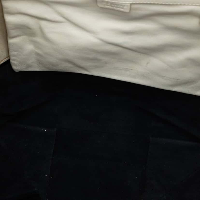 Celine Bicolor Leather Vertical Cabas Tote White Leather Very good condition - Model View