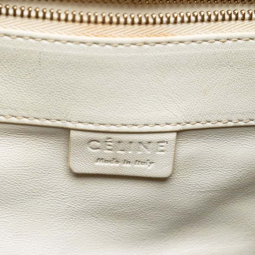 Celine Bicolor Leather Vertical Cabas Tote White Leather Very good condition - Box View