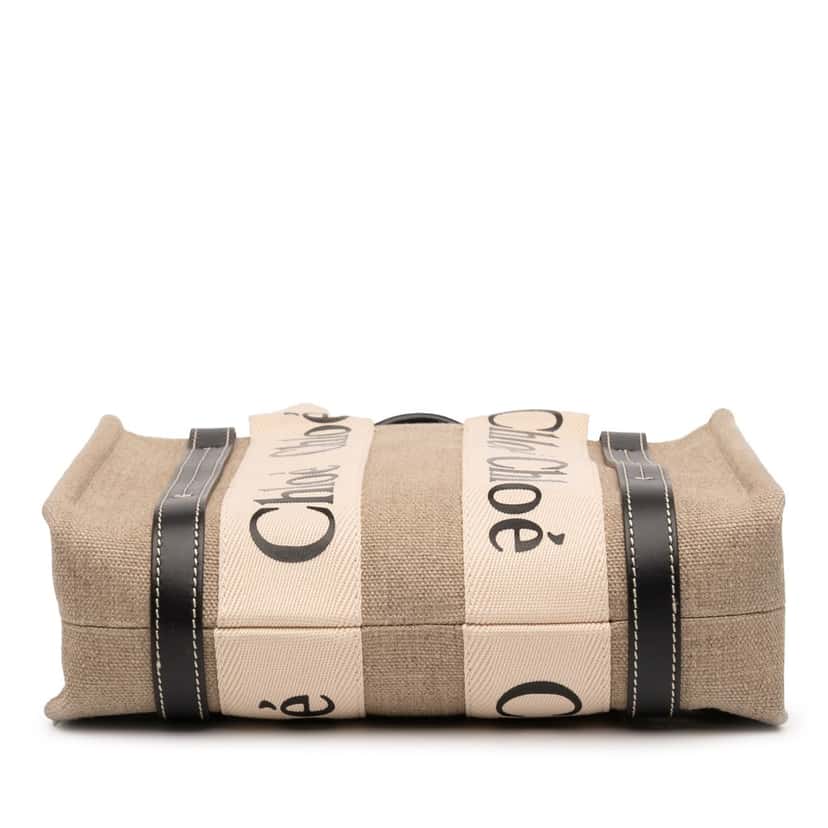 Chloé Small Canvas Woody Satchel Beige Very good condition - Inside View