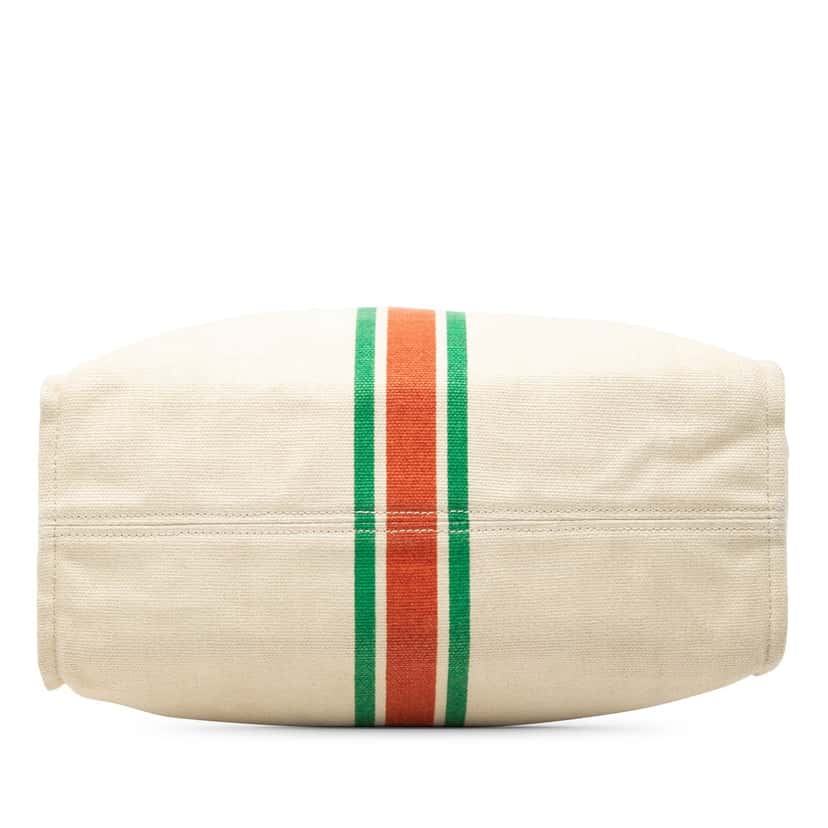 Gucci Canvas Foldable Web Tote Beige Very good condition - Inside View