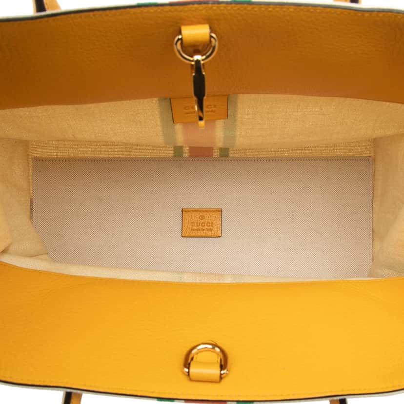 Gucci Canvas Foldable Web Tote Beige Very good condition - Model View