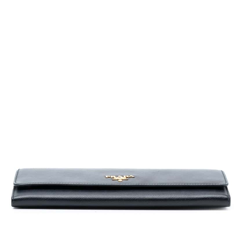 Prada Saffiano Lux Wallet On Chain Black Leather Very good condition - Inside View