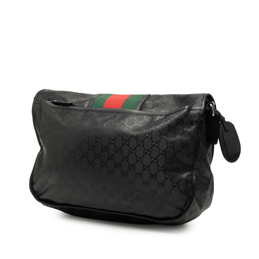 Gucci GG Imprime Web Crossbody Black Good condition - Back View