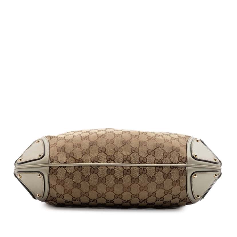 Gucci Medium GG Canvas Bamboo Indy Hobo Beige Very good condition - Inside View