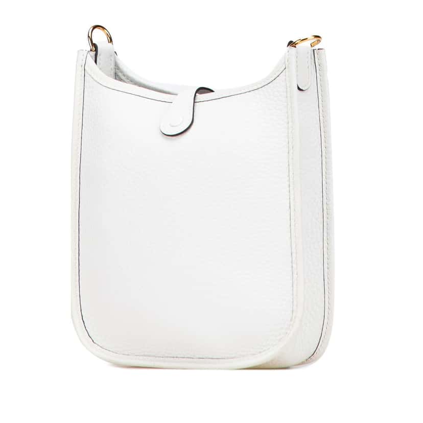 Hermès Clemence Evelyne TPM White Leather Very good condition - Back View