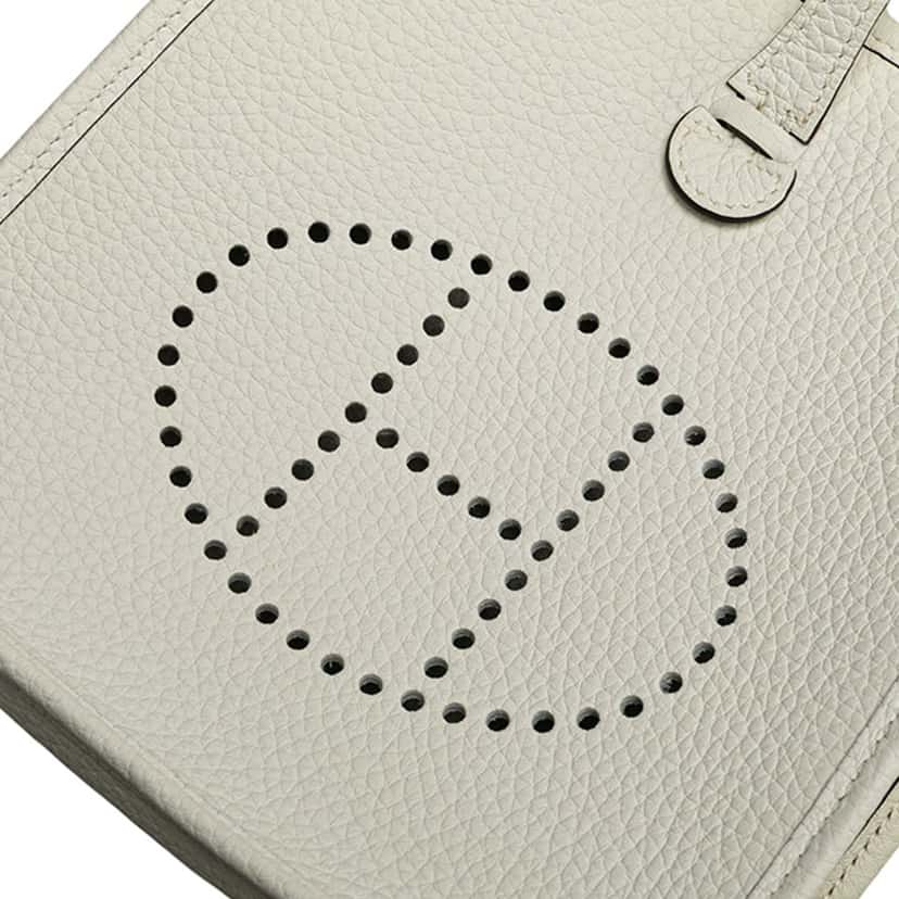 Hermès Clemence Evelyne TPM White Leather Very good condition - Box View