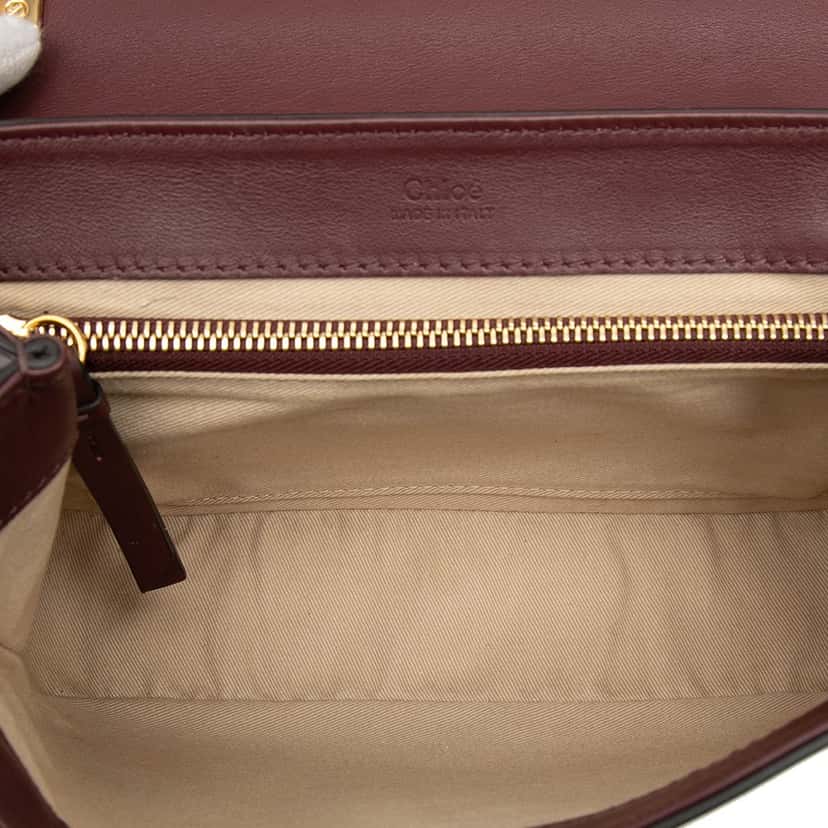 Chloé Small Spazzolato Sfumato C Double Carry Satchel Red Leather Very good condition - Model View