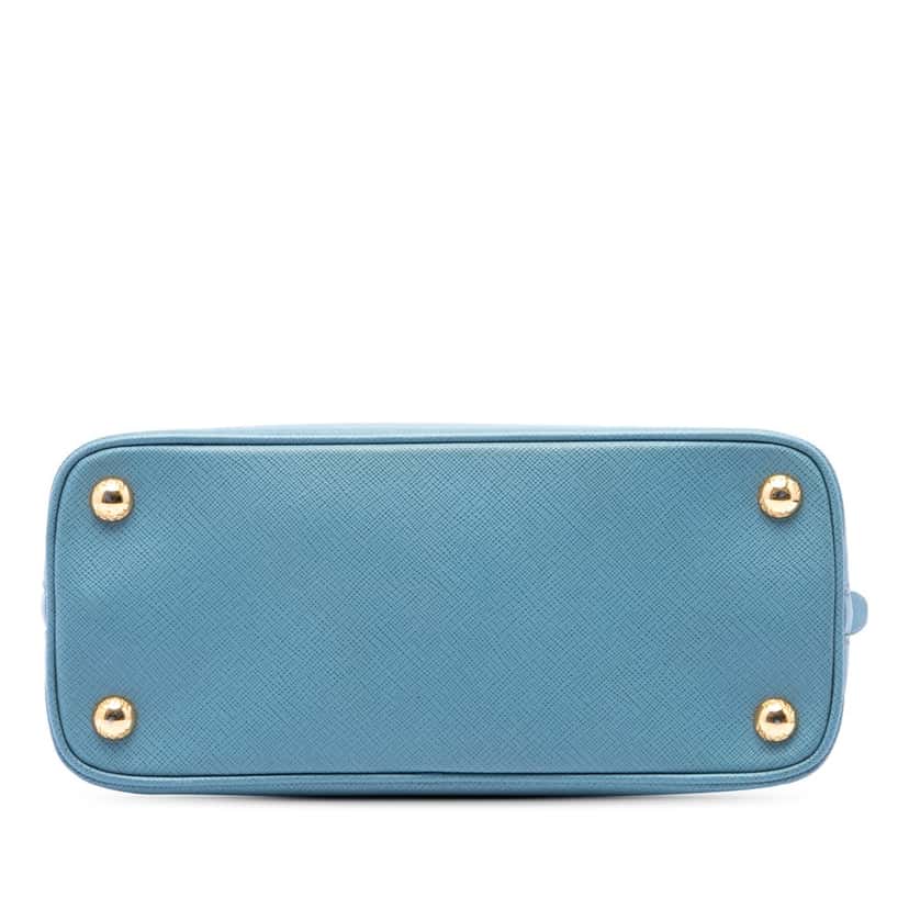 Prada Small Saffiano Lux Promenade Satchel Blue Leather Very good condition - Inside View