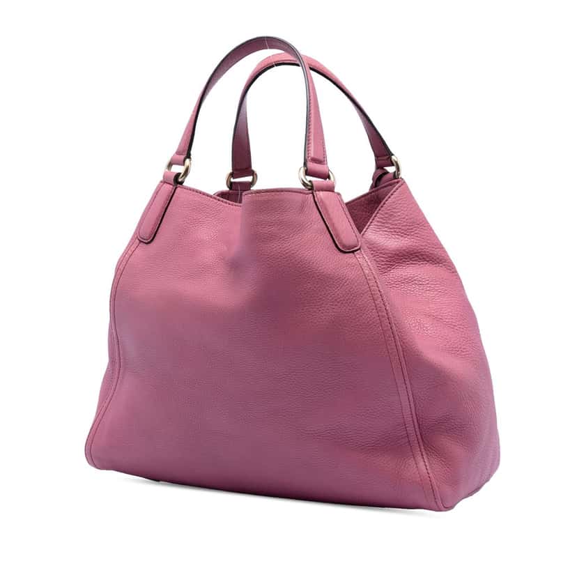 Gucci Medium Leather Soho Cellarius Tote Pink Leather Very good condition - Back View
