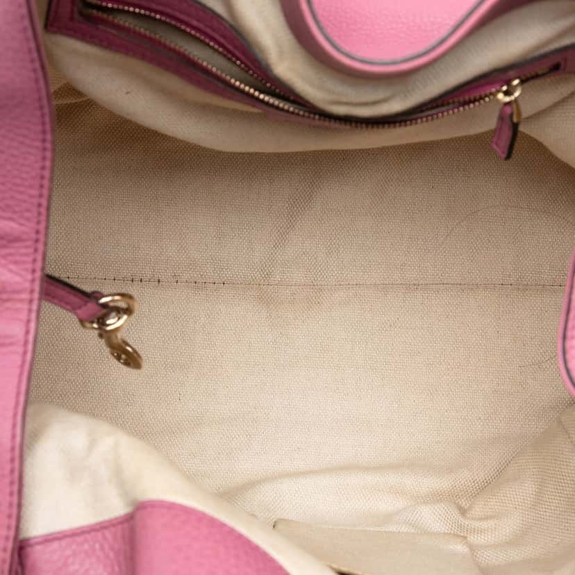Gucci Medium Leather Soho Cellarius Tote Pink Leather Very good condition - Model View