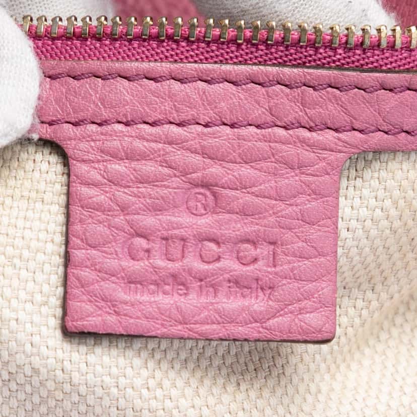 Gucci Medium Leather Soho Cellarius Tote Pink Leather Very good condition - Box View