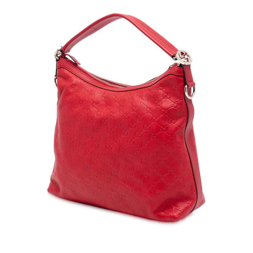 Gucci Small Guccissima Miss GG Satchel Red Leather Very good condition - Back View
