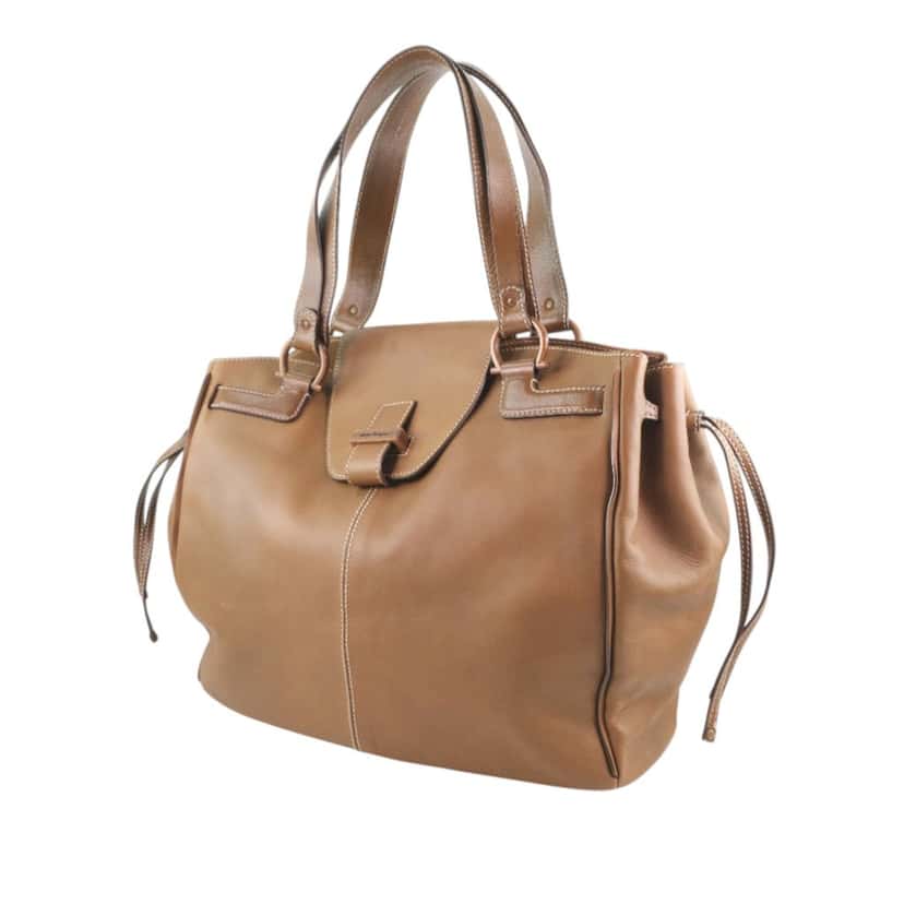 Ferragamo Leather Gancini Tote Brown Leather Very good condition - Inside View