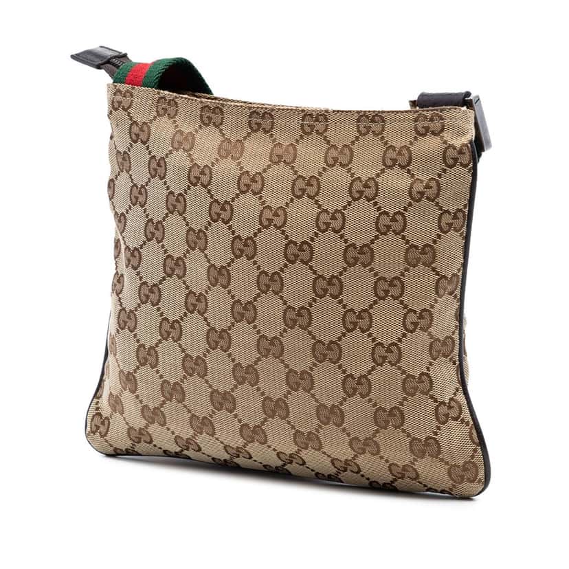 Gucci GG Canvas Web Crossbody Beige Very good condition - Back View