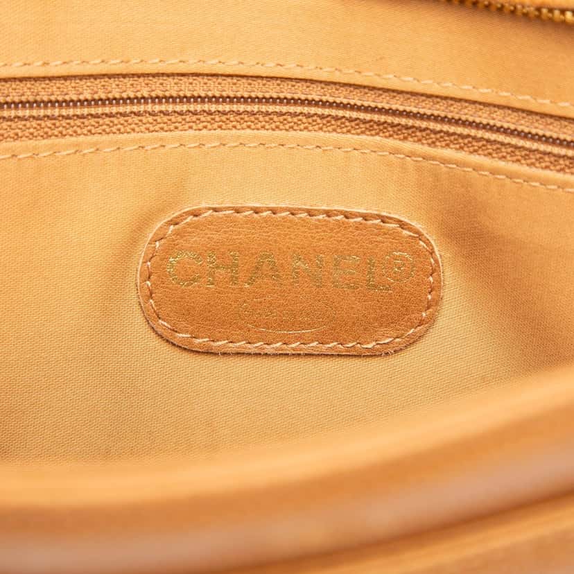 Chanel CC Caviar Chain Turn Lock Tote Brown Leather Very good condition - Box View