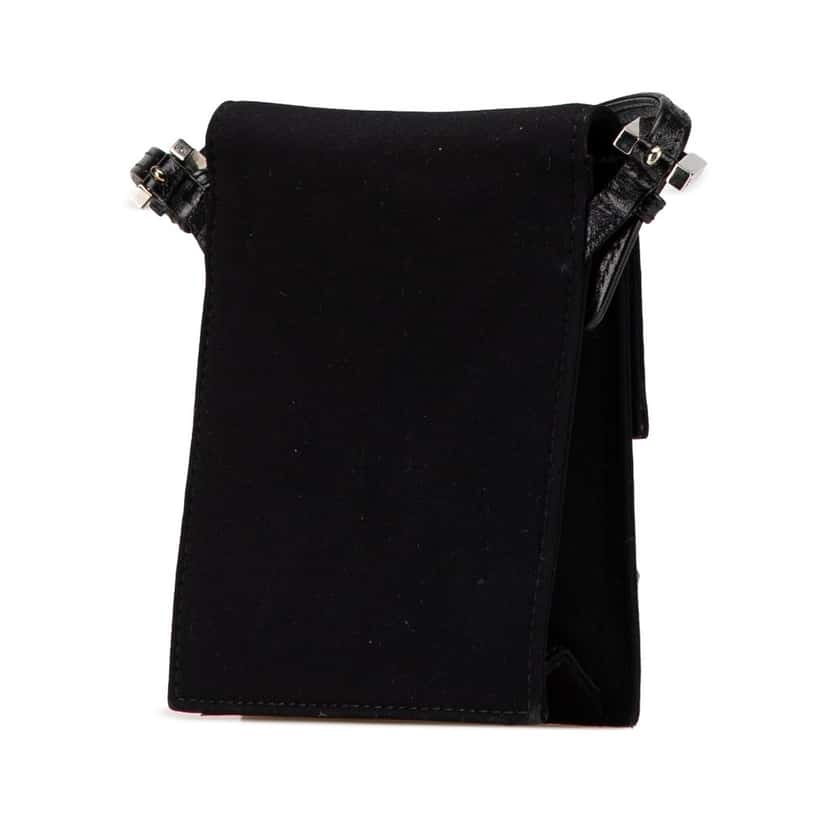 Fendi Mini Nylon FF Lock Crossbody Black Good condition - Back View
