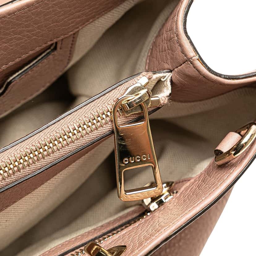 Gucci Medium Calfskin Bamboo Shopper Satchel Pink Leather Very good condition - Box View