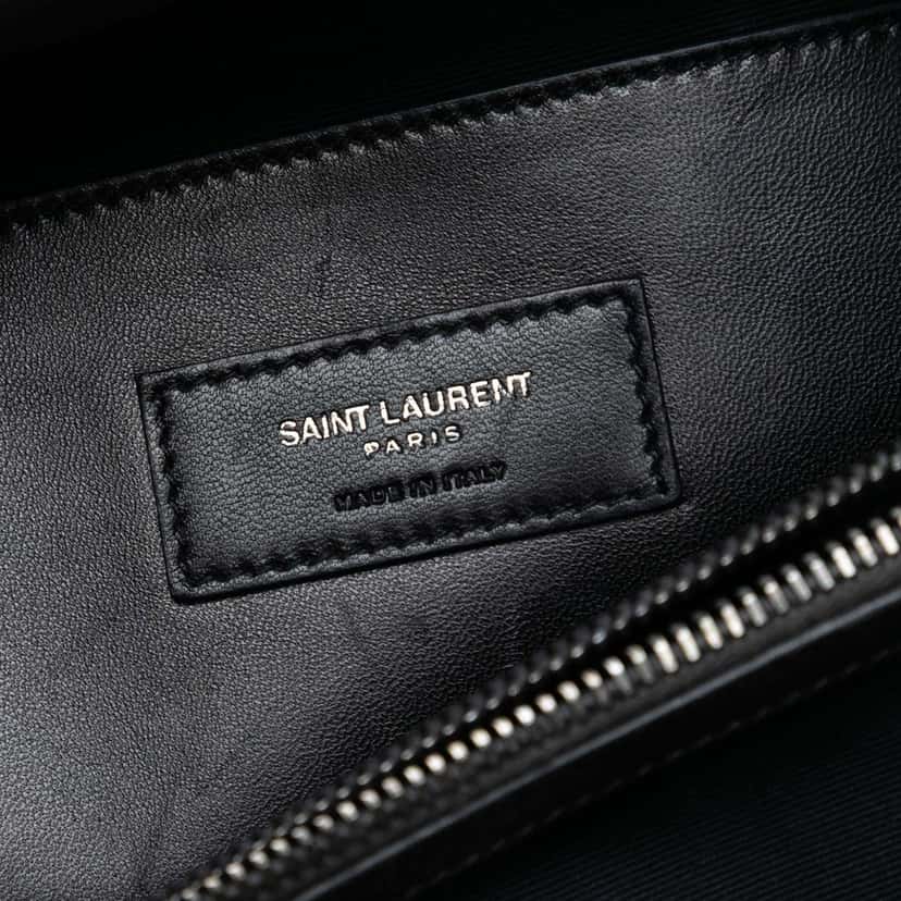 Saint Laurent Medium Croc Embossed Calfskin Monogram West Hollywood Crossbody Black Leather Very good condition - Box View