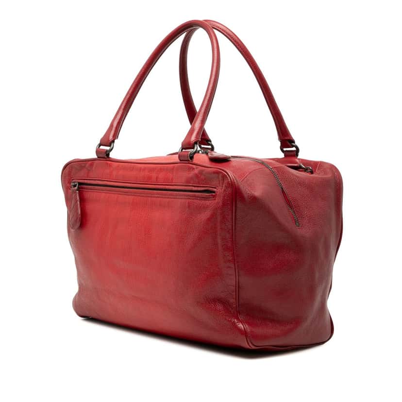 Bottega Veneta Medium Goatskin Madras Sfumato Brera Handbag Red Leather Good condition - Back View