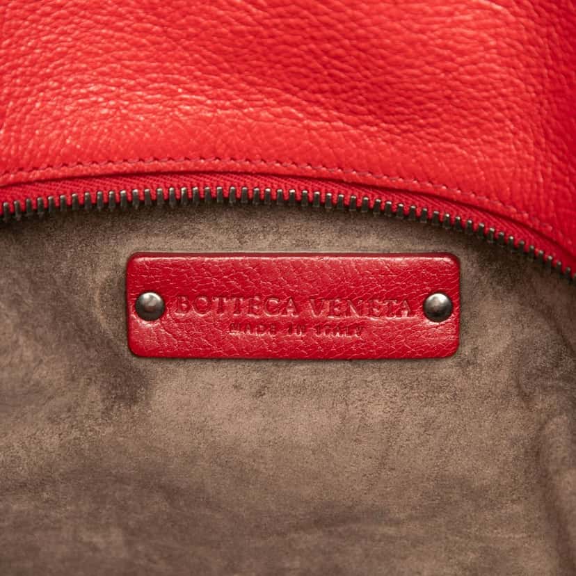 Bottega Veneta Medium Goatskin Madras Sfumato Brera Handbag Red Leather Good condition - Box View