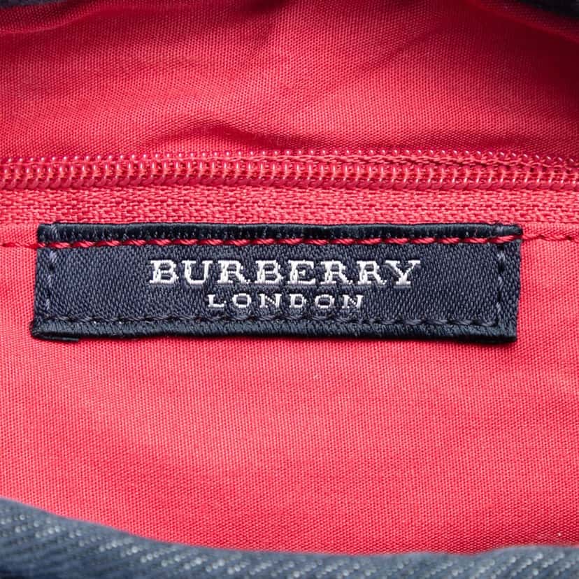 Burberry Nova Check Denim Handbag Blue Very good condition - Box View