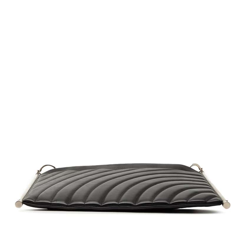 Chloé Medium Quilted Smooth Calfskin Roy Clutch Black Leather Very good condition - Inside View