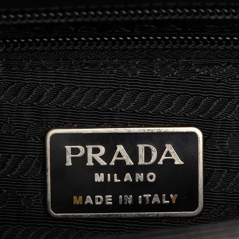 Prada Spazzolato Leather Flap Shoulder Bag Black Leather Very good condition - Box View