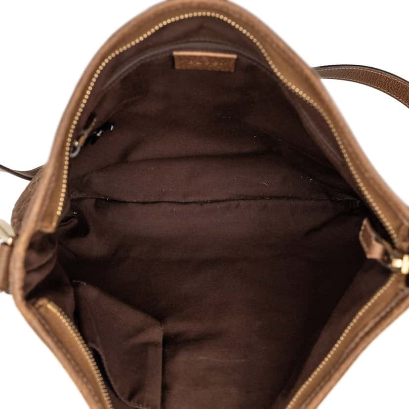 Gucci GG Suede Abbey D Ring Crossbody Brown Leather Very good condition - Model View