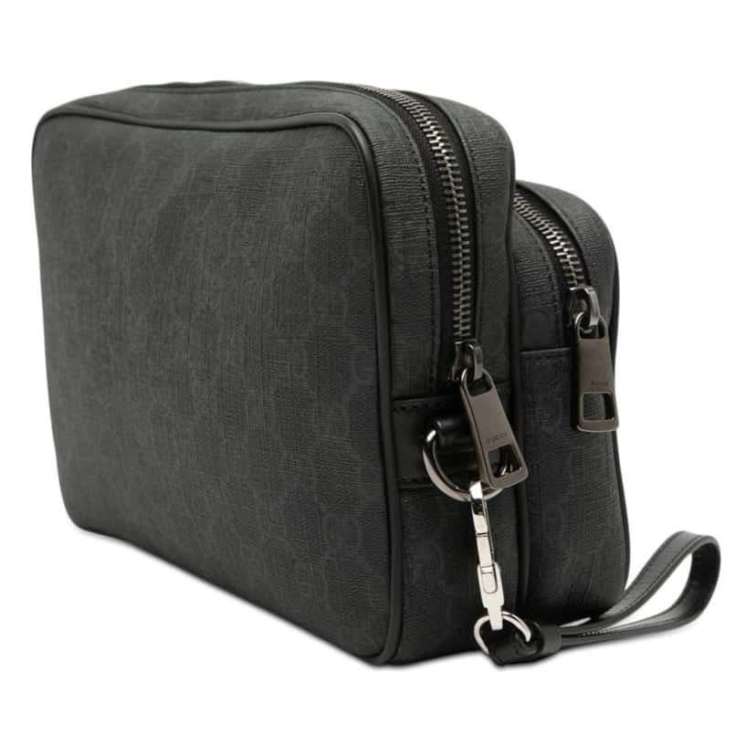 Gucci GG Supreme Clutch Black Very good condition - Back View