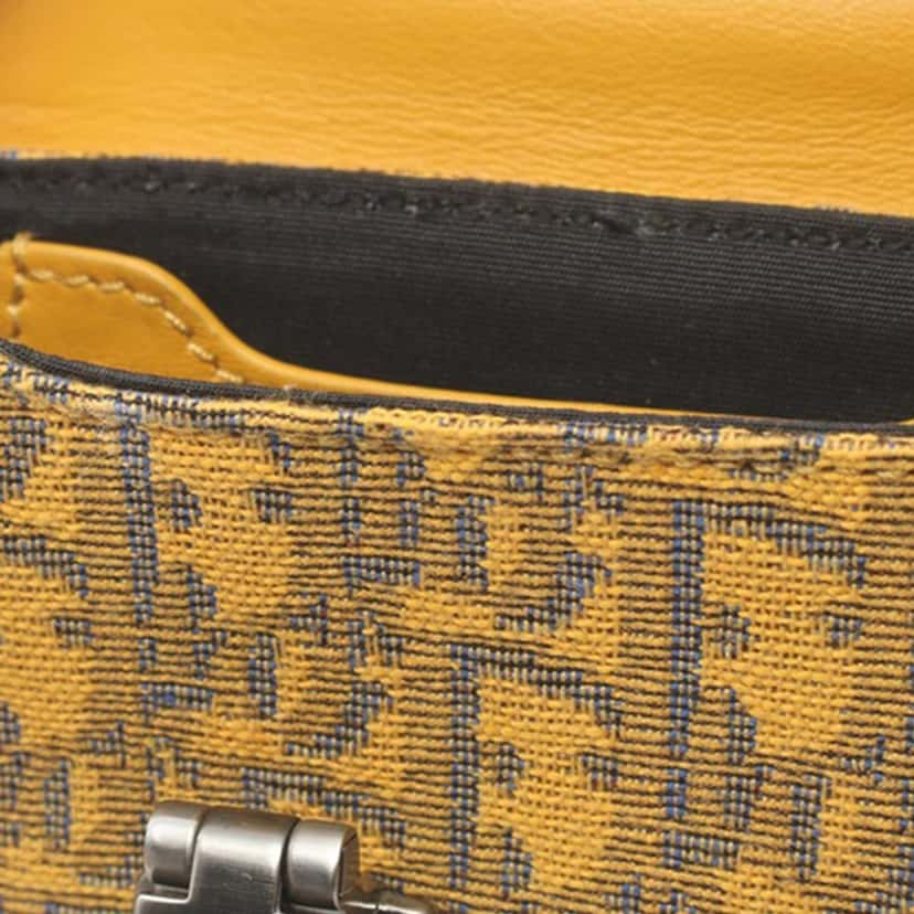 Dior Nano Oblique Lock Pouch Crossbody Yellow Very good condition - Box View