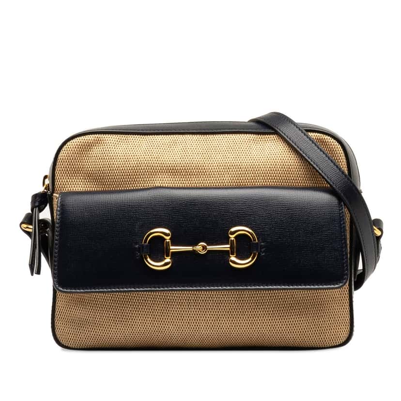 Gucci Horsebit 1955 Flap Pocket Camera Bag Beige Very good condition - Front View