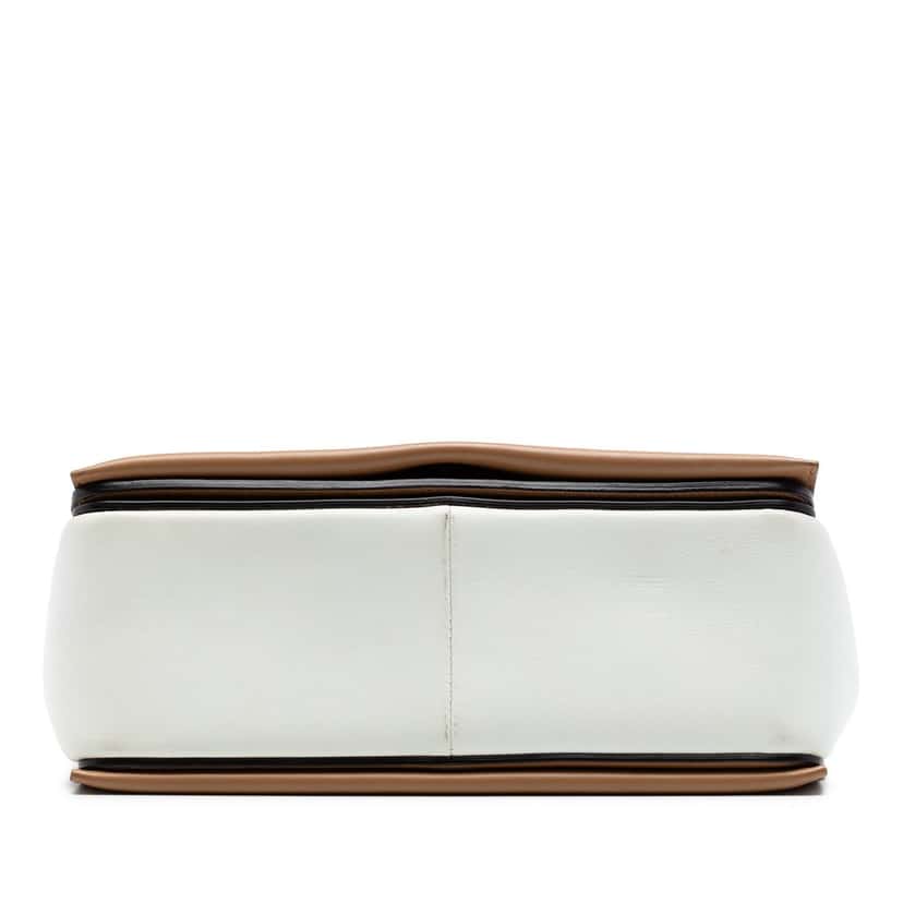 Celine Leather Frame Shoulder Bag White Leather Very good condition - Inside View