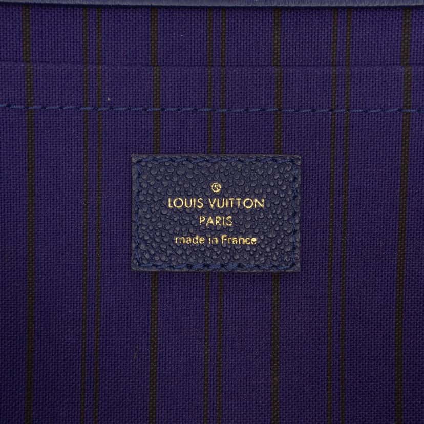 Louis Vuitton Monogram Empreinte Montaigne GM Blue Leather Very good condition - Box View