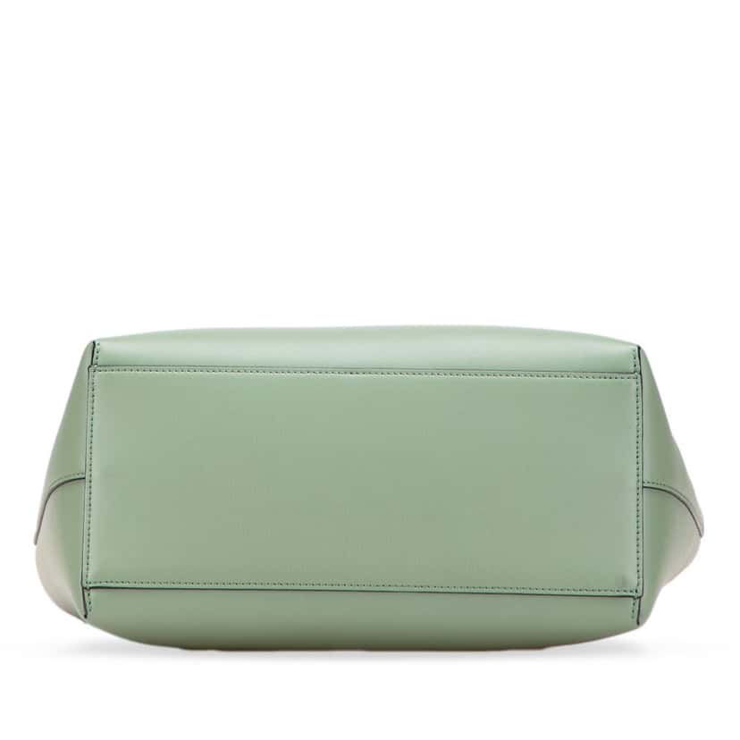 Loewe Small Smooth Calfskin Anagram Tote Green Leather Very good condition - Inside View