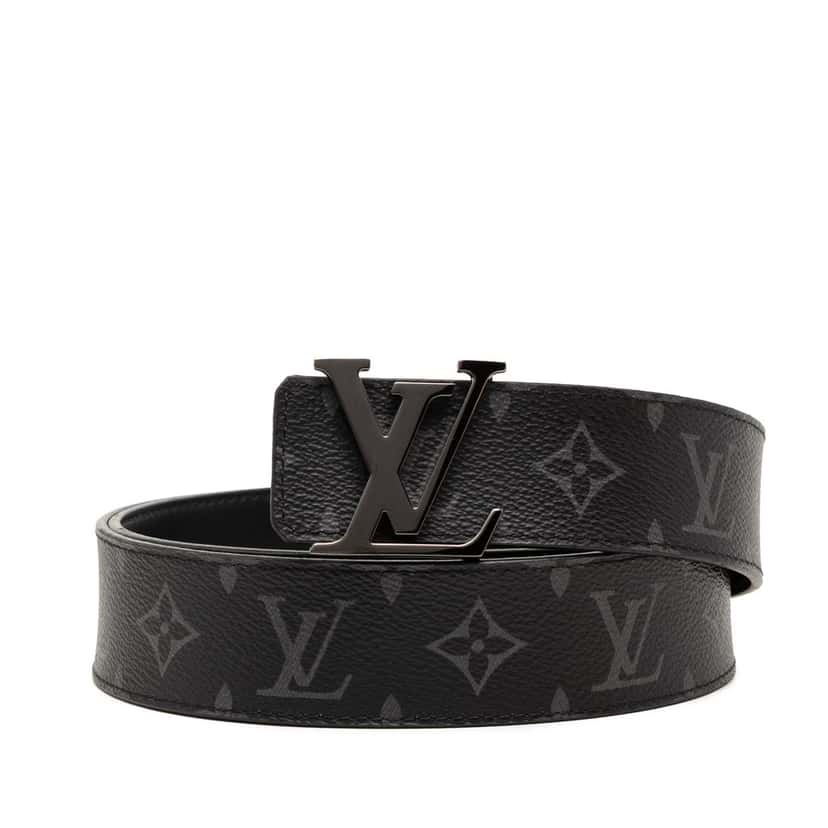 Louis Vuitton Monogram Eclipse LV Initiales Reversible Belt Black Very good condition - Front View