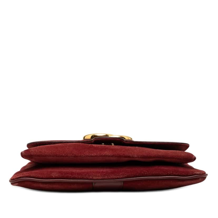 Gucci Medium Suede Arli Crossbody Red Leather Very good condition - Inside View