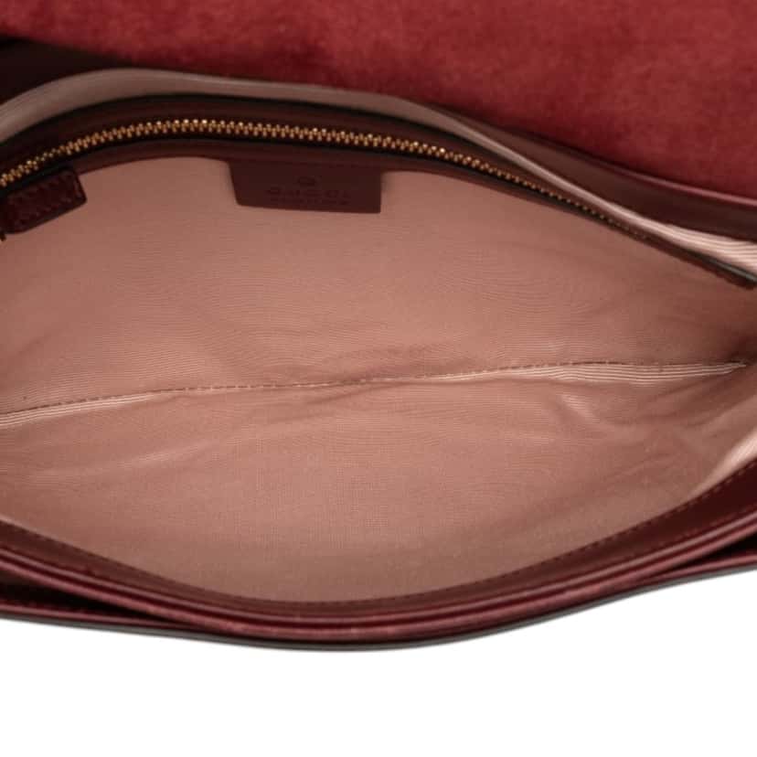Gucci Medium Suede Arli Crossbody Red Leather Very good condition - Model View